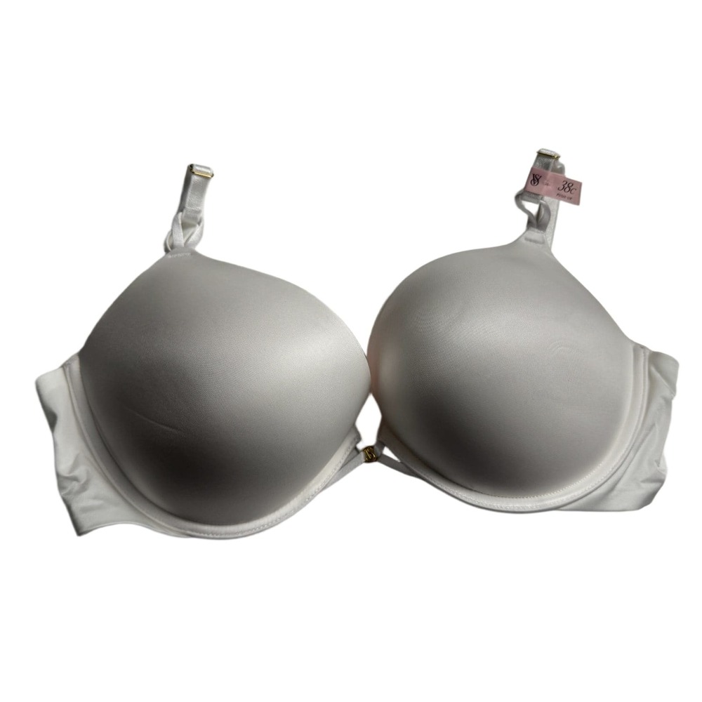Victoria's Secret Push Up Bra 38C White Underwire Lined Convertible NWT
